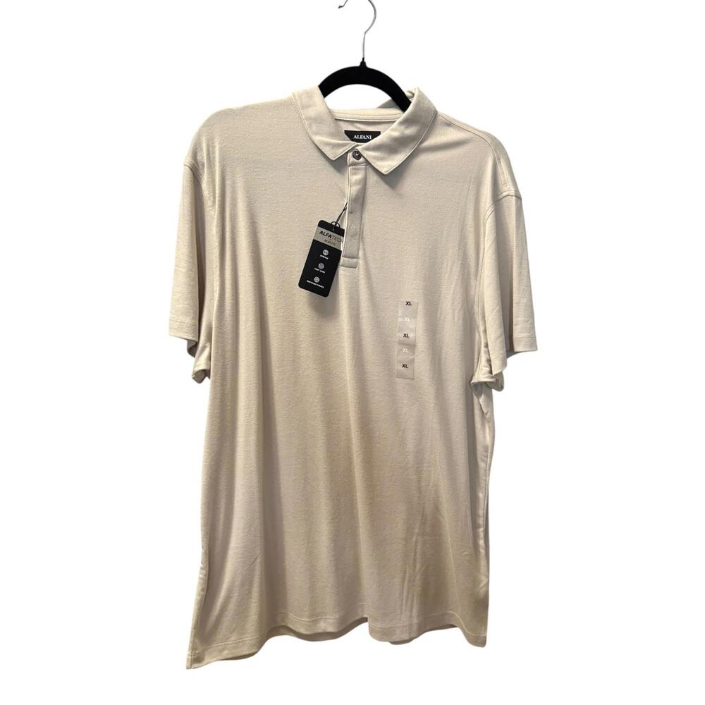Alfani Stretch Polo Shirt XL Beige